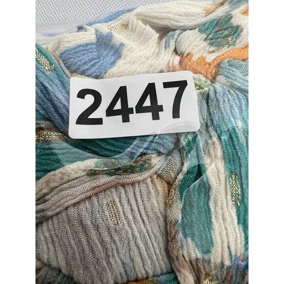 Zara Women's V-Neck Boho Kaftan Summer Pullover Midi Dress Size XS Multicolor - Picture 10 of 10